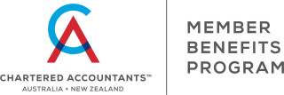 Logo for Chartered Accountants Australia New Zealand Member Benefits Program