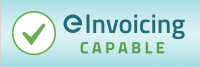 Image: eInvoicing capable badge.